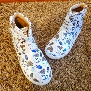 Size 6/7 Monkey Feet High Tops Diabetes Print